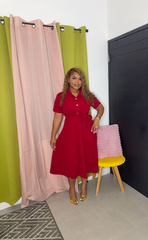 Plane Jane Button Dress (3xl Only)