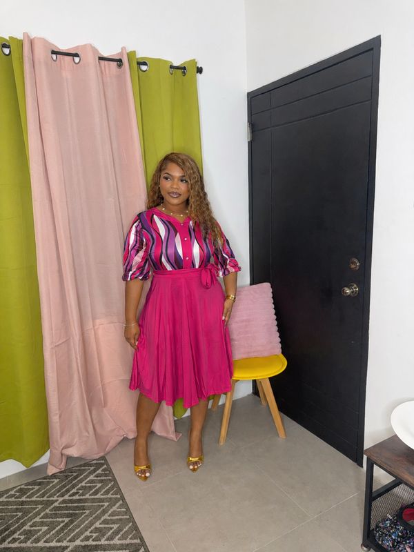 Vibe Up top Dress (pink)