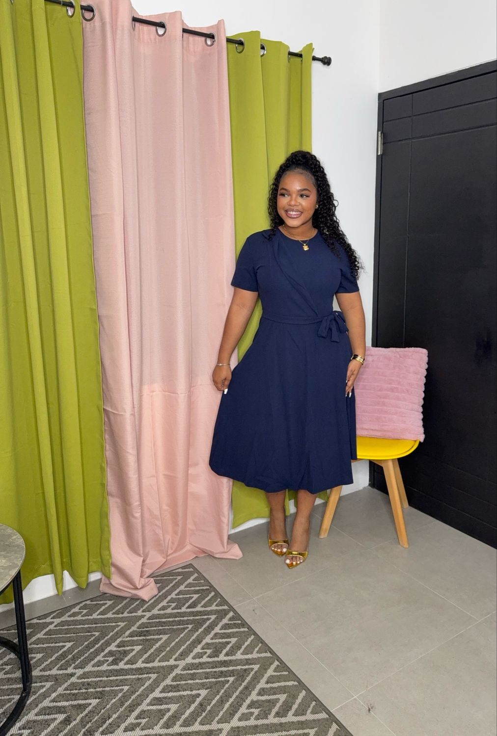 Blessing On Blessing Dress (navy Blue )