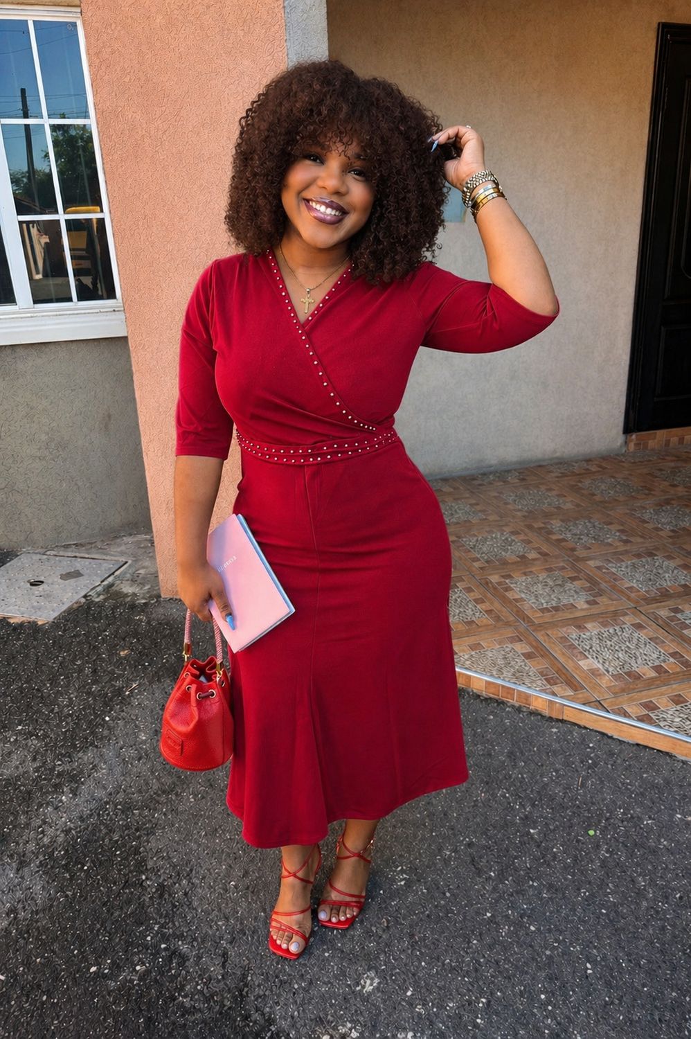 Missy dress (Red) LARGE ONLY