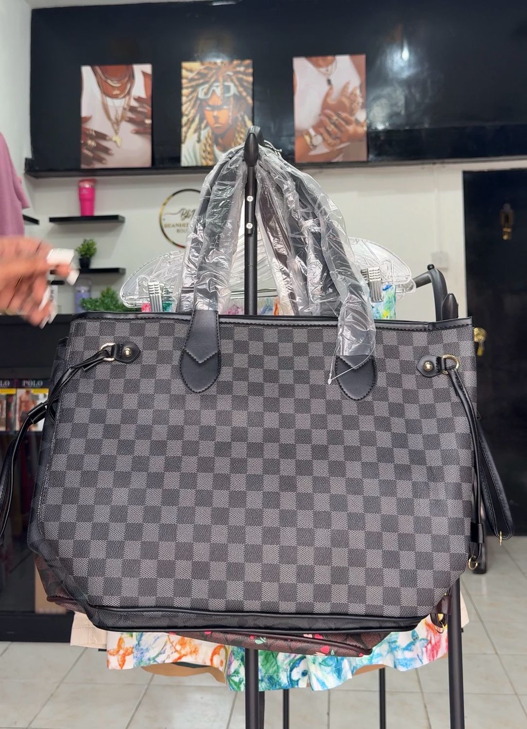 Checkered Tote