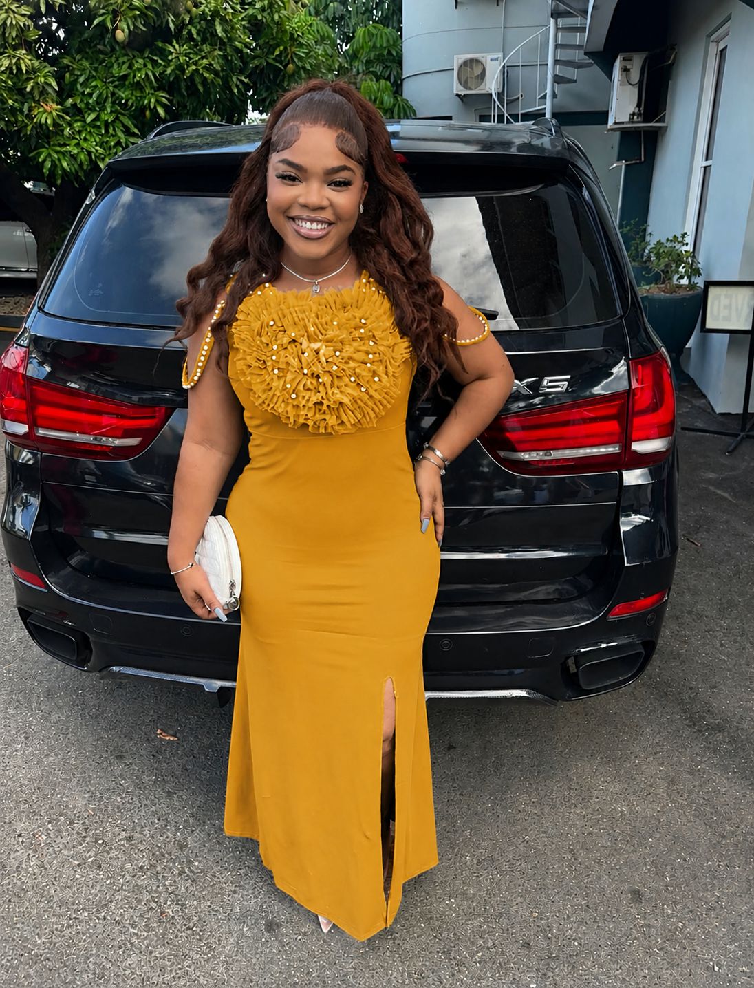 Wedding Guest Dress (mustard)