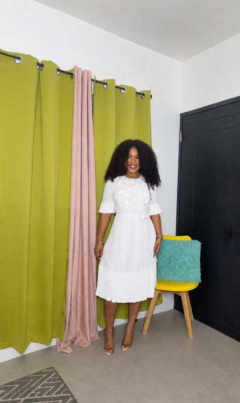 Shimmy Dress (white)