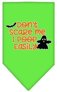 Don&#39;t Scare Me, Poops Easily Screen Print Bandana