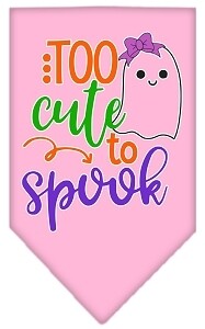 Too Cute to Spook-Girly Ghost Screen Print Bandana
