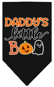 Daddy&#39;s Little Boo Screen Print Bandana, Color: Black