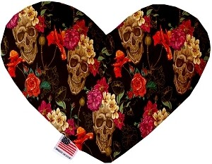 Tropical Skulls Heart Dog Toy