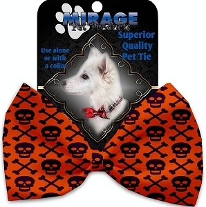 Purple Skulls Pet Bow Tie