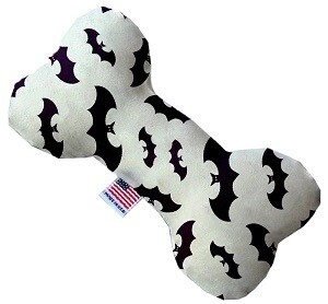 Purple Bats Bone Dog Toy