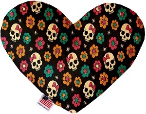 Sugar She Skulls Heart Dog Toy