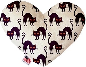 Purple Kitties Heart Dog Toy
