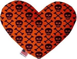 Purple Skulls Heart Dog Toy