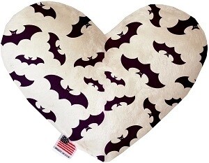 Purple Bats Heart Dog Toy
