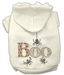Boo Rhinestone Hoodies Cream