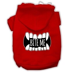 Bite Me Screenprint Dog Hoodie