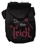 I&#39;m the Trick Rhinestone Hoodies Cream