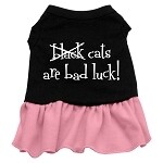 Black Cats are Bad Luck Screen Print Dress