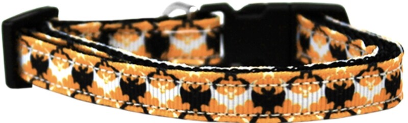 Bat Argyle Nylon Dog Collar