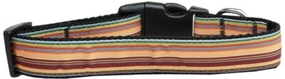 Autumn Stripes Nylon Dog Collar