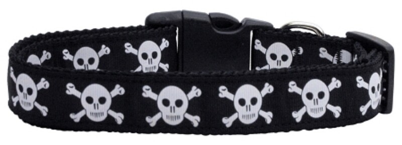 Skulls Nylon Dog Collar