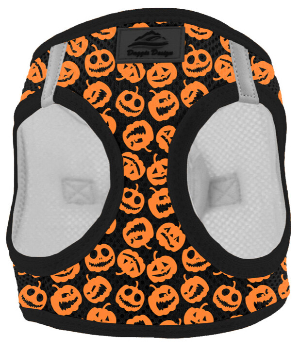 Jack-O-Lantern American River Halloween Choke Free Soft Mesh Dog Harness
