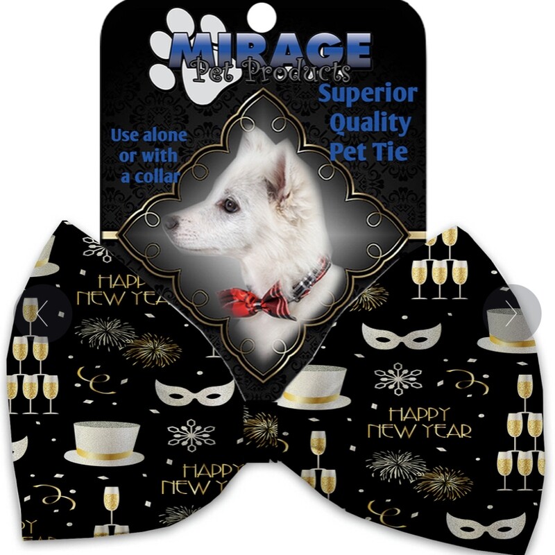 Fancy New Year Pet Bow Tie