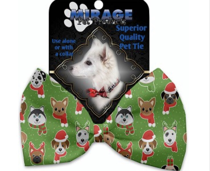 Christmas Dogs Pet Bow Tie