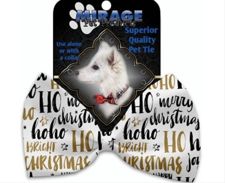 Santa Sayings Pet Bow Tie