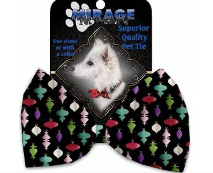 Classic Christmas Ornaments Pet Bow Tie