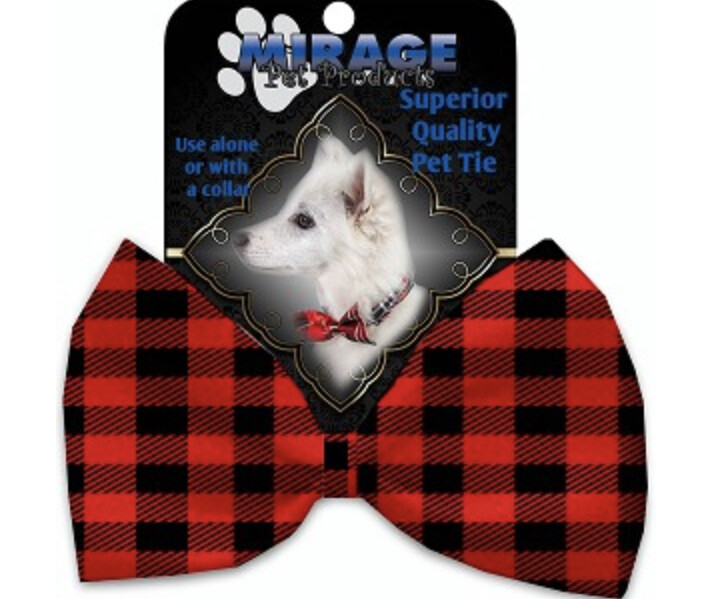 Red Buffalo Check Pet Bow Tie