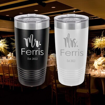 20 Ounce Mr. and Mrs. Tumblers