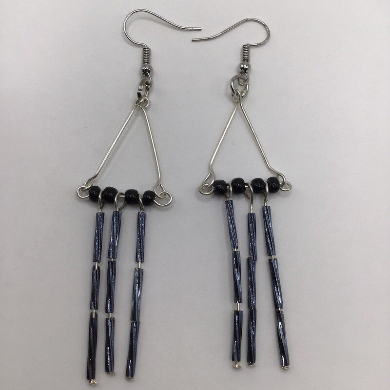 Black Shimmer Earrings