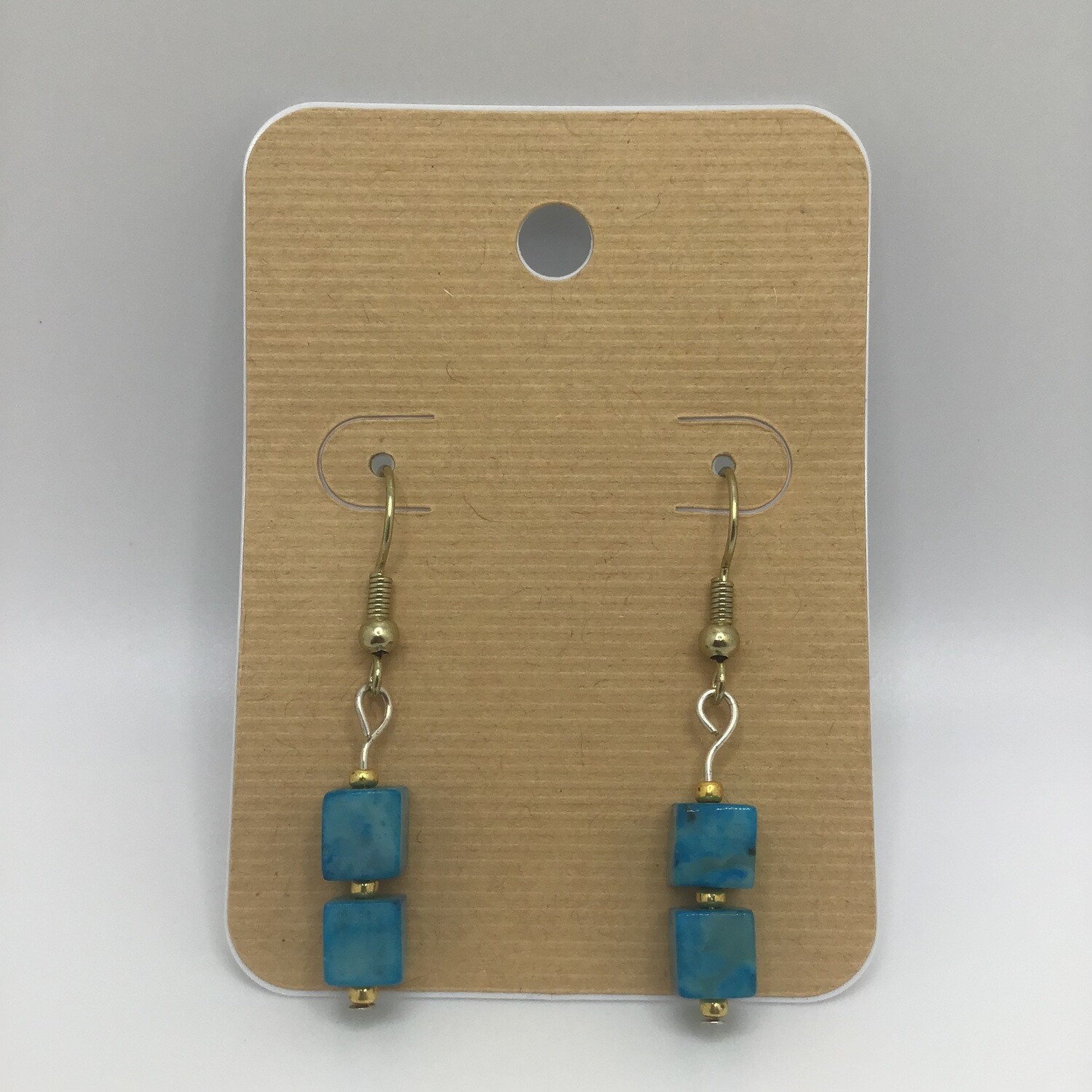 Turquoise Cube Earrings