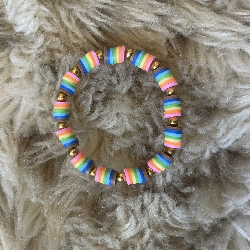 Pastel Palette Clay Bead Bracelet