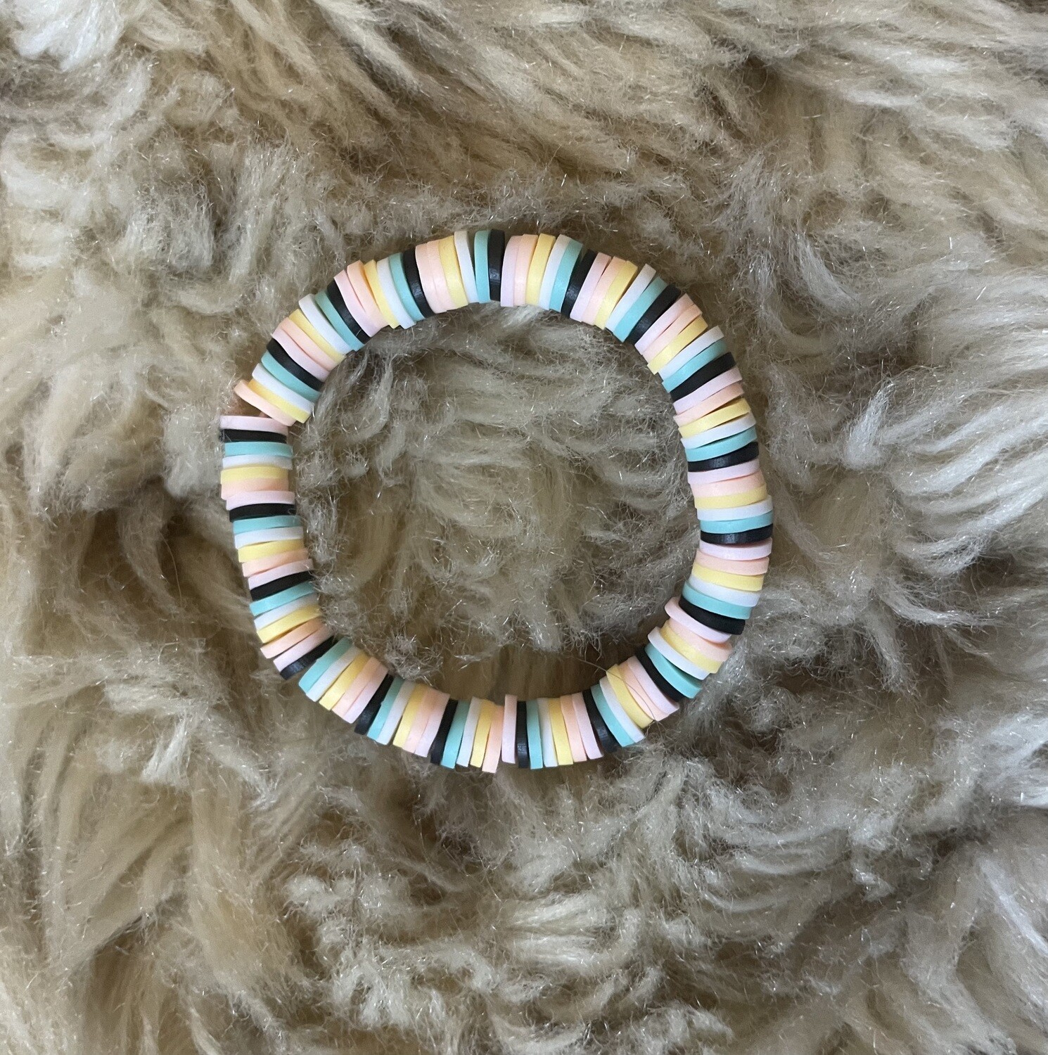 Dark Sunset Clay Bead Bracelet
