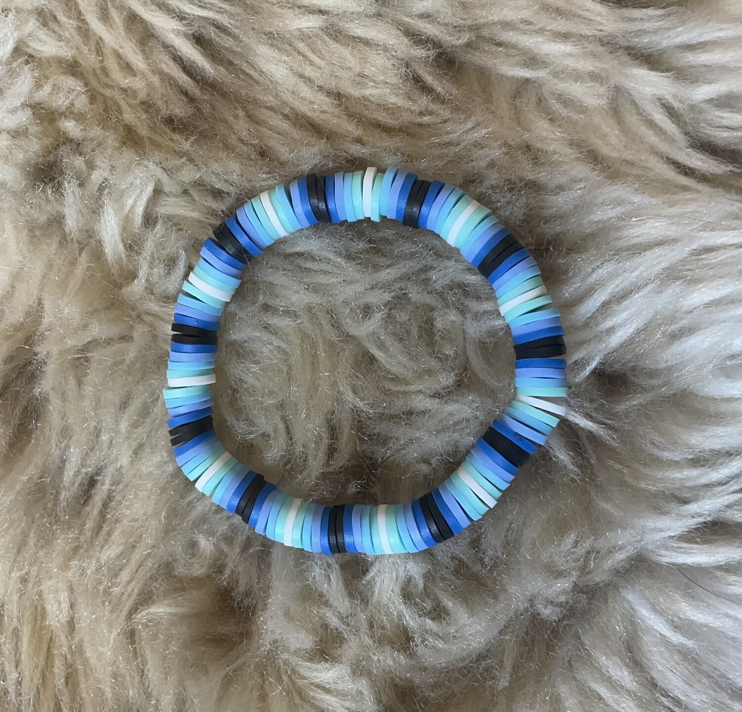 Ocean Waves Clay Bead Bracelet