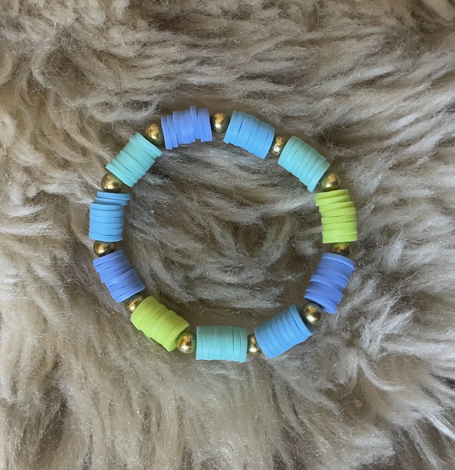Calm Colors Clay Bead Bracelet