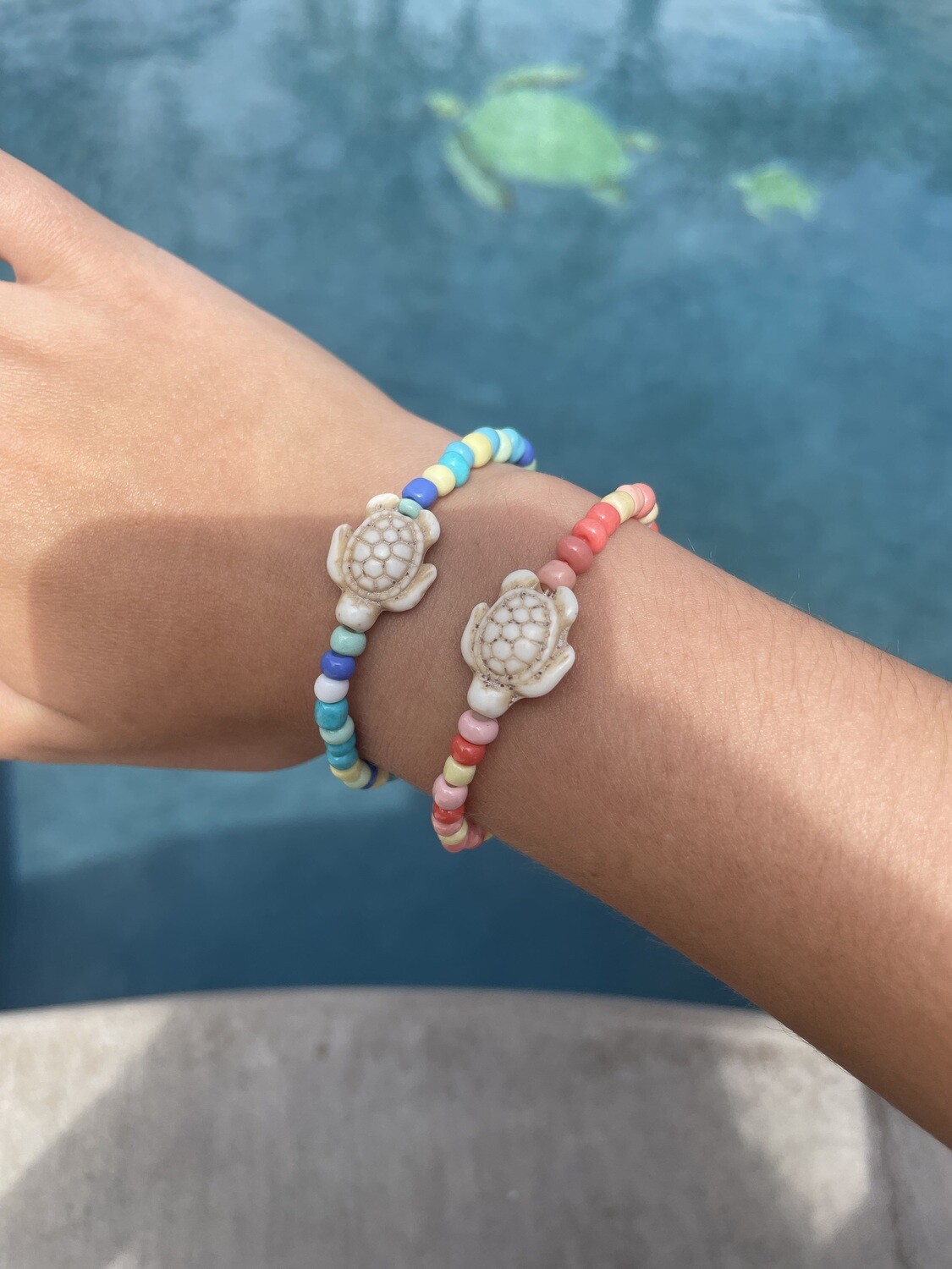 Best Friend Turtle Pink and Blue Bracelets