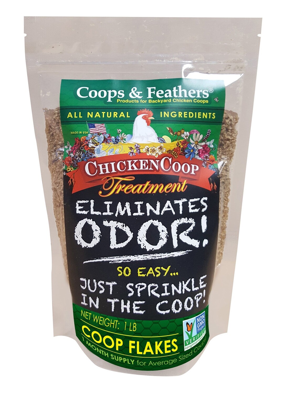 All Natural Odor Eliminator Coop Flakes - 1 lb. Bag