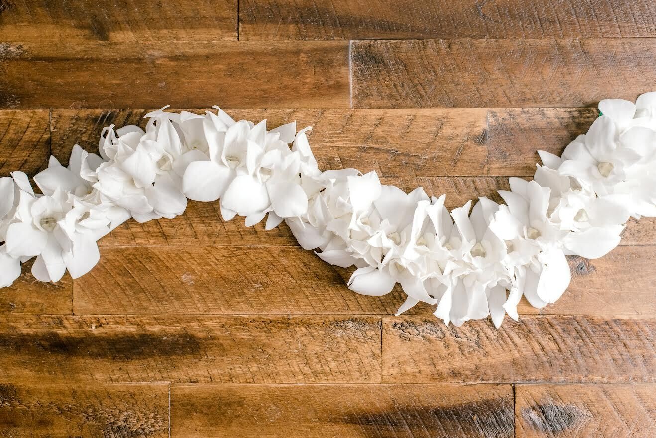 White Orchid Garland