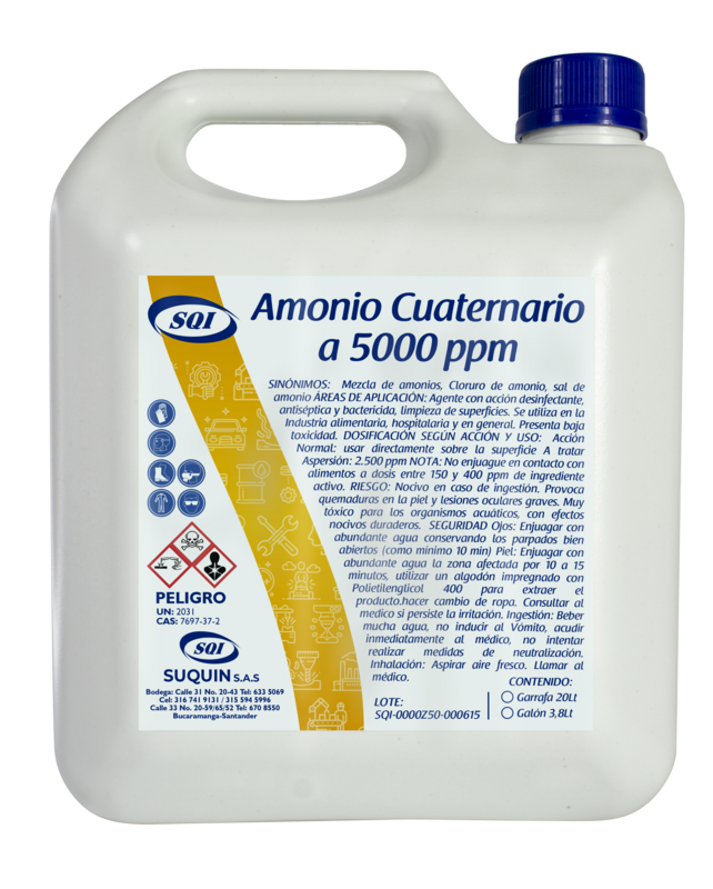 Amonio Cuaternario 5000 ppm