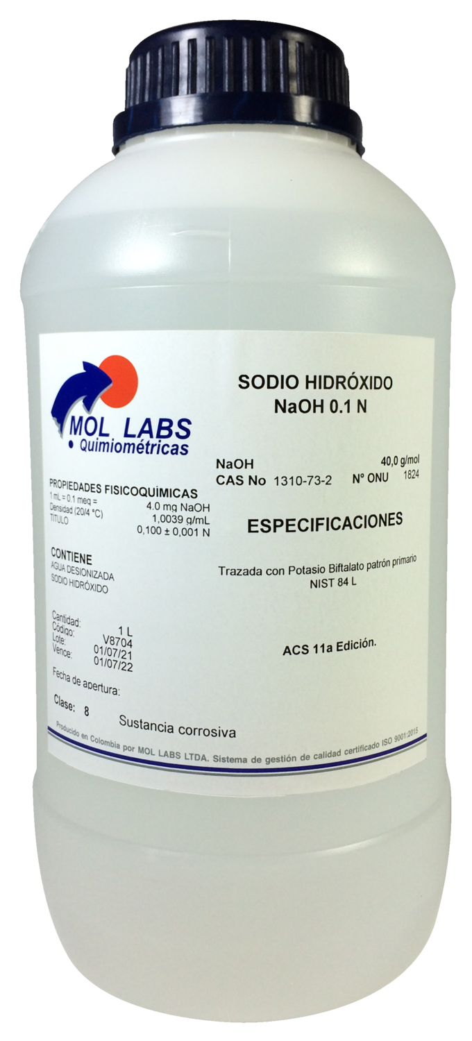 Hidróxido de Sodio 0.1 mol/l MOL LABS