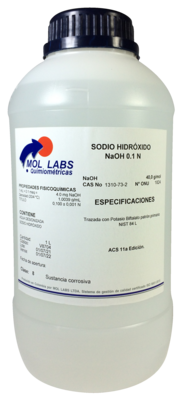 Hidróxido de Sodio 0.1 mol/l MOL LABS