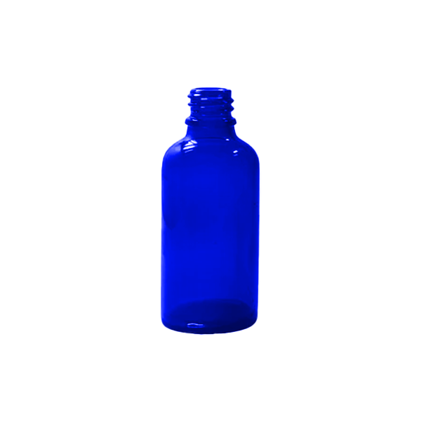 Envase Ambar Azul 30 ml -Tapa Metálica