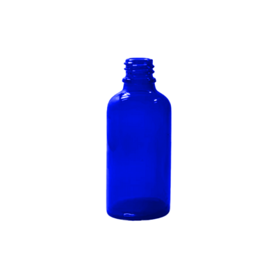 Envase Ambar Azul 30 ml -Tapa Metálica