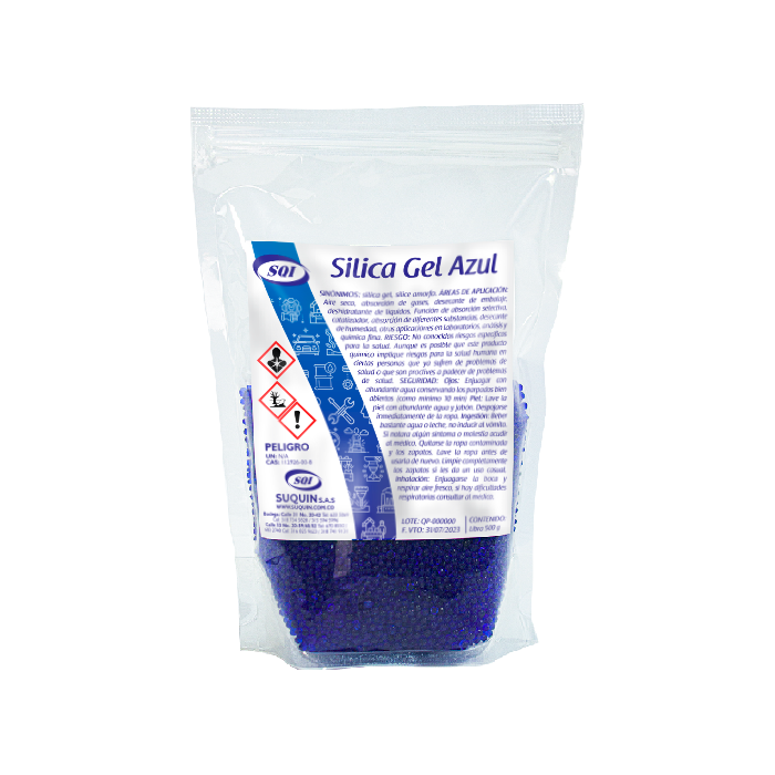 Silica Gel, DE CLIC SOBRE LA PRESENTACIÓN PARA CONOCER SU PRECIO FINAL: 500 gr