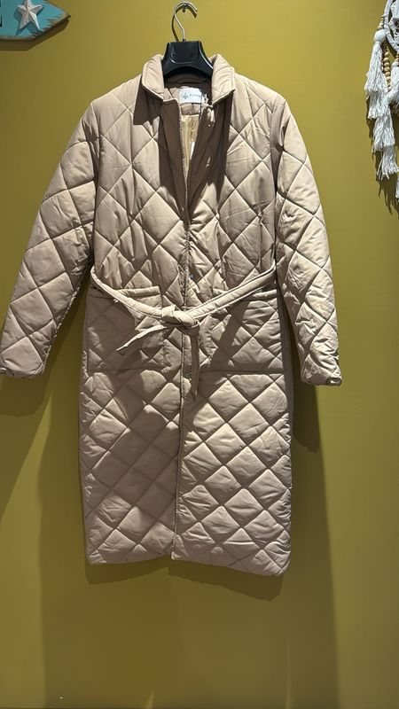 Geruite trenchcoat beige