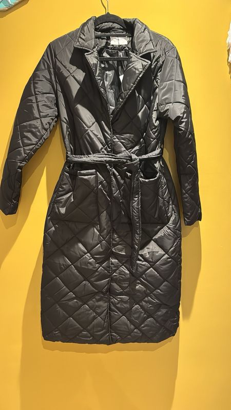 Geruite trenchcoat zwart