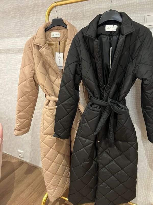 Geruite trenchcoat beige