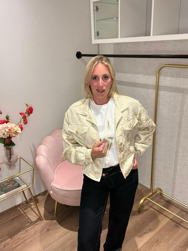 Gold flower blazer